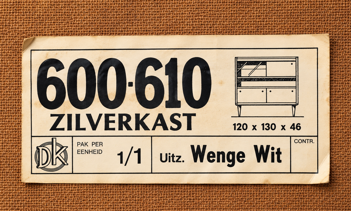 Vintage zilverkast 600-610 – Wengé Wit | CAS 018