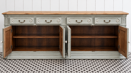 Vintage dressoir Distressed Green – 4 deuren | CAS 022