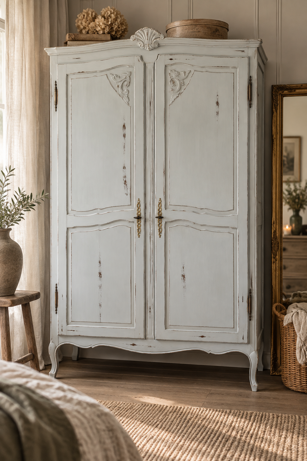 Giulia S – 2-deurs kledingkast | Distressed Light Grey | CAS 015