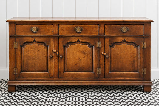 Vintage eiken dressoir – 3 deuren en 3 laden | CAS 020