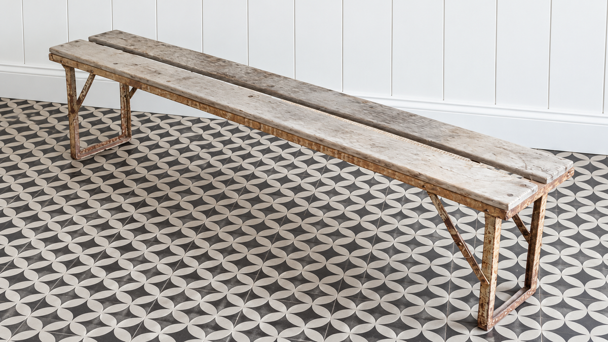 Vintage houten bank – Naturel verweerd | CAS 026