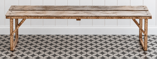 Vintage houten bank – Naturel verweerd | CAS 026