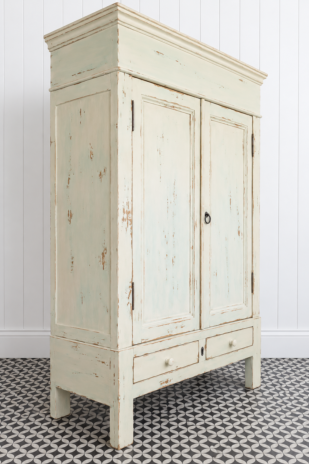 Antiker Leinenschrank / Vorratsschrank – Distressed | CAS 029