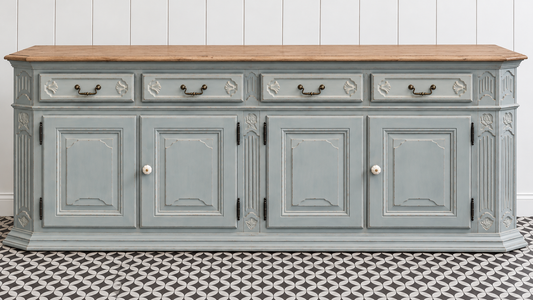 Vintage dressoir Distressed Green – 4 deuren | CAS 022