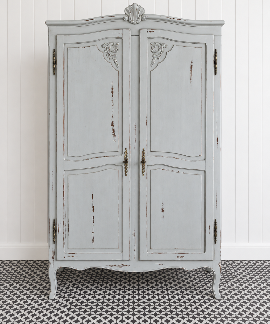 Giulia S – 2-deurs kledingkast | Distressed Light Grey | CAS 015