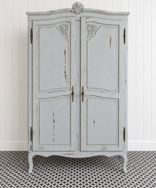Giulia S – 2-deurs kledingkast | Distressed Light Grey | CAS 015
